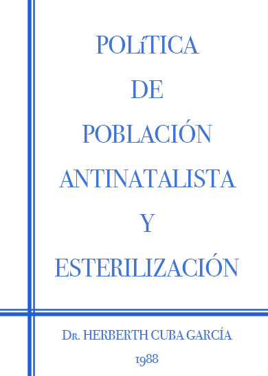 Portada Política de Población Antinatalista y Esterilización